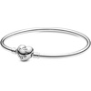 image:imagePANDORA Jewelry Bangle with Heart Clasp  Compatible Moments Charms  Gift for Her  Sterling Silver Bracelet  With Gift Box83 Inches