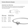 image:imagePANDORA Jewelry Bangle with Heart Clasp  Compatible Moments Charms  Gift for Her  Sterling Silver Bracelet  With Gift Box83 Inches
