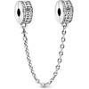 image:imagePANDORA Logo Safety Chain Clip Charm  Compatible Moments Bracelets  Jewelry for Women  Gift for Women in Your Life  Made with Sterling Silver amp Cubic Zirconia With Gift Box
