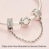 image:imagePANDORA Logo Safety Chain Clip Charm  Compatible Moments Bracelets  Jewelry for Women  Gift for Women in Your Life  Made with Sterling Silver amp Cubic Zirconia With Gift Box