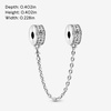 image:imagePANDORA Logo Safety Chain Clip Charm  Compatible Moments Bracelets  Jewelry for Women  Gift for Women in Your Life  Made with Sterling Silver amp Cubic Zirconia With Gift Box