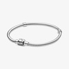 image:imagePANDORA Moments Barrel Clasp Snake Chain Bracelet With Gift BoxSilver