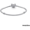 image:imagePANDORA Moments Butterfly Clasp Snake Chain Bracelet  Compatible Moments Charms  Gift for Her  Sterling Silver with Cubic Zirconia  With Gift Box63 Inches