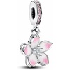 image:imagePANDORA Moments Cherry Blossom Dangle Charm  Sterling Silver Charm with Cubic Zirconia amp Enamel  Jewelry for Women  Includes Gift Box