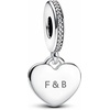 image:imagePANDORA Moments Engravable Heart Tag Dangle Charm  Sterling Silver with Cubic Zirconia  Jewelry for Women  Includes Gift Box
