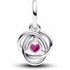 image:imagePANDORA Moments Eternity Circle Dangle Charm  Sterling Silver Charm with ManMade Crystal amp Cubic Zirconia  Jewelry for Women  Includes Gift BoxPink