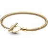 image:imagePANDORA Moments Heart TBar Closure Snake Chain Bracelet  Compatible Moments Charms  Gift for Her Shine  With Gift Box71 Inches