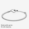 image:imagePANDORA Moments Heart TBar Closure Snake Chain Bracelet  Compatible Moments Charms  Gift for Her Shine  With Gift Box75 Inches