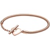 image:imagePANDORA Moments Heart TBar Closure Snake Chain Bracelet  Compatible Moments Charms  Gift for Her Shine  With Gift Box79 Inches