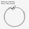 image:imagePANDORA Moments Heart TBar Closure Snake Chain Bracelet  Compatible Moments Charms  Gift for Her Shine  With Gift Box83 Inches