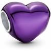 image:imagePANDORA Moments Metallic Purple Heart Charm  Sterling Silver Charm with Enamel  Jewelry for Women  Includes Gift Box