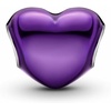 image:imagePANDORA Moments Metallic Purple Heart Charm  Sterling Silver Charm with Enamel  Jewelry for Women  Includes Gift Box