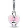image:imagePANDORA Moments Mom Opalescent Heart Dangle Charm  Sterling Silver Charm with LabCreated Opal amp Cubic Zirconia  Jewelry for Women  Includes Gift Box