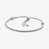 image:imagePANDORA Moments Snake Chain Slider Bracelet  Adjustable Charm Bracelet  Jewelry for Women with Gift Box  Compatible Moments110 Inches