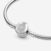image:imagePANDORA Moments Sparkling Crown O Pav Clasp Snake Chain Bracelet  Gift for Her  With Gift Box75 Inches