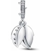 image:imagePANDORA Moments White Rose in Bloom Double Dangle Charm  Sterling Silver Charm with Bioresin ManMade Mother of Pearl amp Cubic Zirconia  Jewelry for Women  Includes Gift Box
