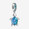image:imagePANDORA Murano Glass Blue Sea Turtle Dangle Charm  Compatible with PANDORA Moments  Jewelry for Women  Gift for Women  Made with Sterling Silver amp ManMade Crystal  With Gift Box