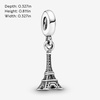 image:imagePANDORA Paris Eiffel Tower Dangle Charm  Compatible with PANDORA Moments  Sterling Silver  Gift for Her  Jewelry for Women with Gift Box