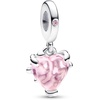 image:imagePANDORA Pink Family Tree amp Heart Dangle Charm  Compatible with PANDORA Moments  Gift for Her  Sterling Silver with Pink Crystal  With Gift Box