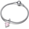 image:imagePANDORA Pink Family Tree amp Heart Dangle Charm  Compatible with PANDORA Moments  Gift for Her  Sterling Silver with Pink Crystal  With Gift Box