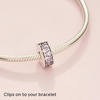 image:imagePANDORA Pink Pav Clip Charm  Compatible with PANDORA Moments  Sterling Silver with Cubic Zirconia  Gift for Her  Jewelry for Women with Gift Box