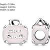 image:imagePANDORA Pink Travel Bag Charm  Compatible with PANDORA Moments  Jewelry for Women  Made with Sterling Silver amp Enamel  Gift with Gift Box