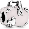 image:imagePANDORA Pink Travel Bag Charm  Compatible with PANDORA Moments  Jewelry for Women  Made with Sterling Silver amp Enamel  Gift with Gift Box