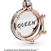 image:imagePANDORA Queen amp Regal Crown Dangle Charm  Engraved Plaque Detail  Jewelry for Her with Gift Box  Compatible Moments Charm Bracelets  Sterling Silver amp 14k Rose Gold