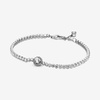 image:imagePANDORA Sparkling Halo Tennis Bracelet  Silver Bracelet for Women  Gift for Her  Sterling Silver amp Cubic Zirconia  With Gift Box63 Inches