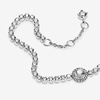 image:imagePANDORA Sparkling Halo Tennis Bracelet  Silver Bracelet for Women  Gift for Her  Sterling Silver amp Cubic Zirconia  With Gift Box71 Inches