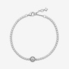 image:imagePANDORA Sparkling Halo Tennis Bracelet  Silver Bracelet for Women  Gift for Her  Sterling Silver amp Cubic Zirconia  With Gift Box79 Inches
