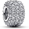 image:imagePANDORA Sparkling Pav Triplerow Charm  Gift for Her  Compatible Moments  Sterling Silver with Cubic Zirconia  With Gift Box