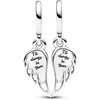 image:imagePANDORA Sparkling Splittable Angel Wings Dangle Charm  Compatible Me Moments  Sterling Silver with Blue ManMade Crystals  Gift for Her  With Gift Box