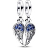 image:imagePANDORA Sparkling Splittable Angel Wings Dangle Charm  Compatible Me Moments  Sterling Silver with Blue ManMade Crystals  Gift for Her  With Gift Box