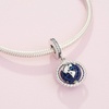 image:imagePANDORA Spinning Globe Dangle Charm  Compatible with PANDORA Moments  Sterling Silver Enamel amp Cubic Zirconia  Gift for Her  Jewelry for Women with Gift Box