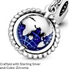 image:imagePANDORA Spinning Globe Dangle Charm  Compatible with PANDORA Moments  Sterling Silver Enamel amp Cubic Zirconia  Gift for Her  Jewelry for Women with Gift Box