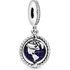 image:imagePANDORA Spinning Globe Dangle Charm  Compatible with PANDORA Moments  Sterling Silver Enamel amp Cubic Zirconia  Gift for Her  Jewelry for Women with Gift Box