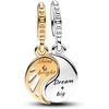 image:imagePANDORA TwoTone Splittable Sun amp Moon Dangle Charm  Compatible with PANDORA Moments amp ME  Gift for Her  Sterling Silver amp 14k Gold with Blue Crystals  With Gift Box