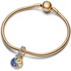 image:imagePANDORA TwoTone Splittable Sun amp Moon Dangle Charm  Compatible with PANDORA Moments amp ME  Gift for Her  Sterling Silver amp 14k Gold with Blue Crystals  With Gift Box