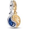 image:imagePANDORA TwoTone Splittable Sun amp Moon Dangle Charm  Compatible with PANDORA Moments amp ME  Gift for Her  Sterling Silver amp 14k Gold with Blue Crystals  With Gift Box