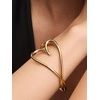 image:imagePANDORAOrganically Shaped Heart BangleGold plated With Gift BoxGold