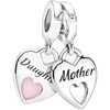 image:imagePANDORA Double Heart Split Dangle Charm  Compatible Moments  Jewelry for Women  Gift for Her Made with Sterling Silver amp Enamel  With Gift Box