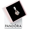 image:imagePANDORA Heart Padlock Double Dangle Charm  Gift for Her  Compatible Moments Rose amp Sterling Silver with Cubic Zirconia  With Gift Box