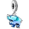 image:imagePANDORA Moments Blue Murano Glass Elephant Dangle Charm  Sterling Silver Charm with Cubic Zirconia amp Blue Murano Glass  Gift for Women  Includes Gift Box