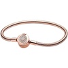 image:imagePANDORA Moments Sparkling Crown O Pav Clasp Snake Chain Bracelet  Gift for Her  With Gift Box63 Inches