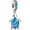image:imagePANDORA Murano Glass Blue Sea Turtle Dangle Charm  Compatible with PANDORA Moments  Jewelry for Women  Gift for Women  Made with Sterling Silver amp ManMade Crystal  With Gift Box