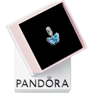 image:imagePANDORA Blue Murano Glass Butterfly Dangle Charm  Compatible with PANDORA Moments  Gift for Her  Sterling Silver amp Murano Glass with Cubic Zirconia  With Gift Box