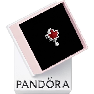 image:imagePANDORA Canada Red Maple Leaf Charm  Compatible with PANDORA Moments  Gift for Her  Made with Sterling Silver amp Enamel  with Gift Box
