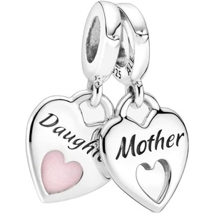 image:imagePANDORA Double Heart Split Dangle Charm  Compatible Moments  Jewelry for Women  Gift for Her Made with Sterling Silver amp Enamel  With Gift Box