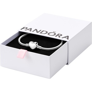 image:imagePANDORA Heart Clasp Snake Chain Bracelet  Compatible Moments Charms  Gift for Her Shine  with Gift Box160 Centimeters